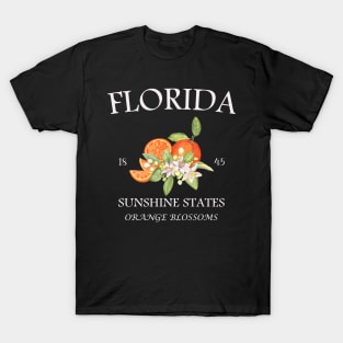 Florida 1845: Sunshine State, Orange Blossoms, and Rich History T-Shirt